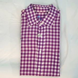 J. McLaughlin Modern Fit Long Sleeve Shirt in Checkered (Size M)